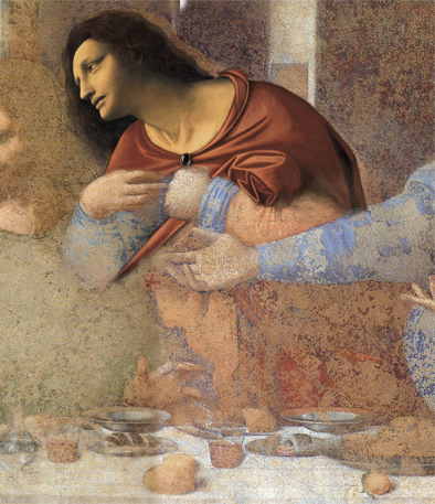 最後の晩餐　ピリポ　赤いマントの復元